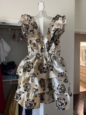 Buddy Love Ivory Floral Tiered Ruffle Dress - Women